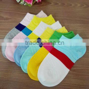 multicolor pure cotton invisible ankle socks for girls and women