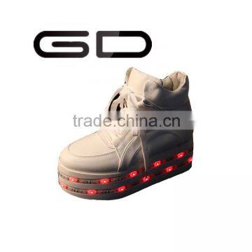 GD wholesales flashing colorful led sneakers lights ladies double lamps shoes