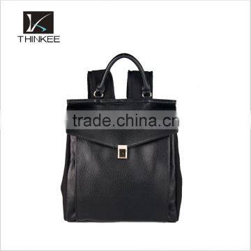 China faux leather Material and Day Backpack Use custom made backpacks