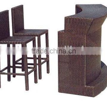 Wicker Bar Table and Chair Set photo-2