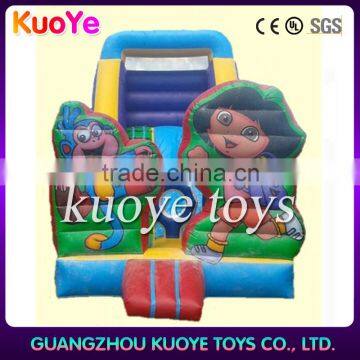 small dora theme inflatable slide for kids