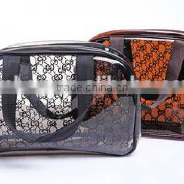 custom print PVC material toiletry bag cosmetic bag for promotion