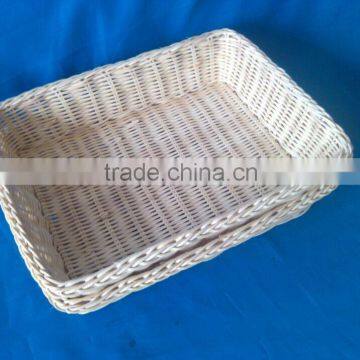 Natural rattan basket for supermarket display