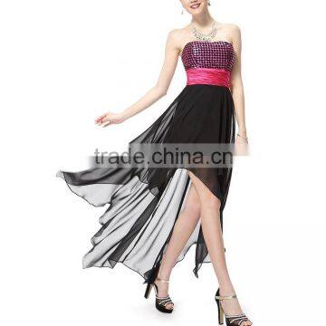 Guangzhou Garment Factory in Vietnam Ladies Designer Denim Dresses Women Jeans Tight Sexy Dress Strapless Dress photo-5