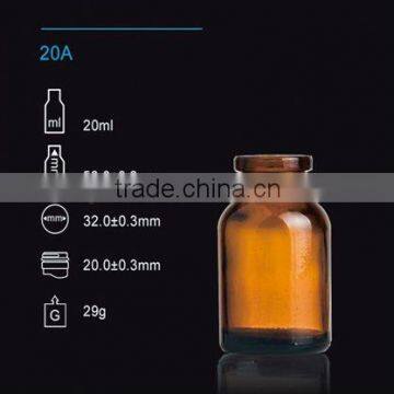 20ml amber antibiotic glass bottle