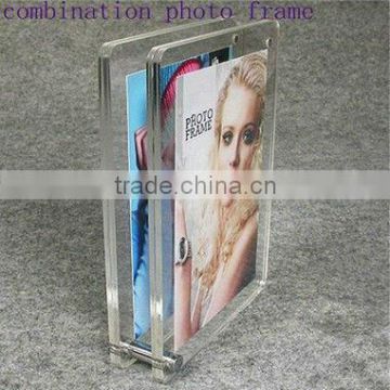 clear acrylic photo frame with screws stand