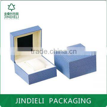 Blue elegant leather watch box packaging for gift