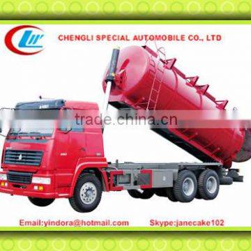 Sinotruck 6x4 liquid suction truck , liquid suction truck for sale , waste water suction truck