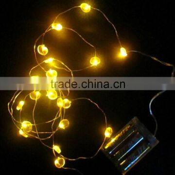 Led battery power copper wire flowers stairy lights