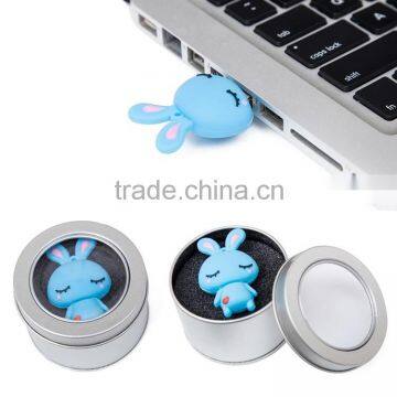 Custom cartoon rabbit usb flash drive