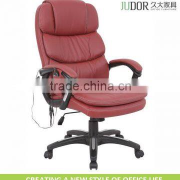 Durable modern office massage chair/zhejiang chair/anji chair with burgendy color PU leather K-8889B