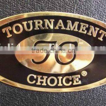 Polished aluminum label, embossed self adhesive metalic label