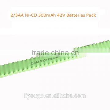 Industrial battery 2/3AA NI-CD 300mAh 42V batteries pack