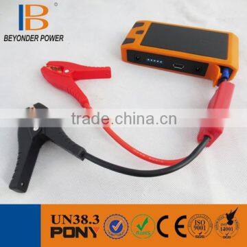 OEM high quality 12v lithium ion battery multi-function mini emergency start power for car & ultra-bright LED flash light