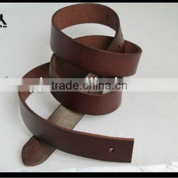 new style brown cowhide leather for belt