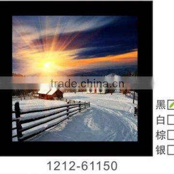 3D winter snow framed picture 3D lenticular framed wall photo for home decoration