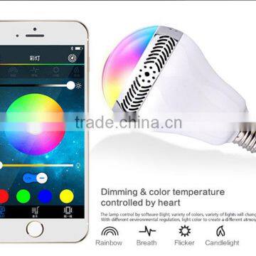 App control wireless mini speaker Lights colorful bulb led bluetooth speaker