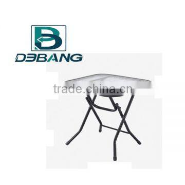 Folding Glass Table With Steel Tube