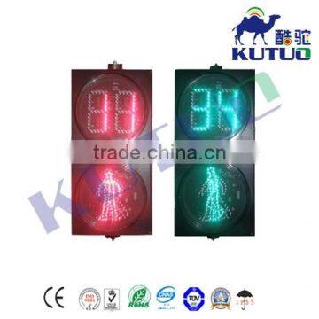 good quantity traffic lights 200mm Bi-color countdown meter+dynamic pedestrian signal