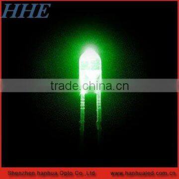 5mm round green led component for signal indication