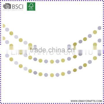 hanging circle dots paper garland for party decoration