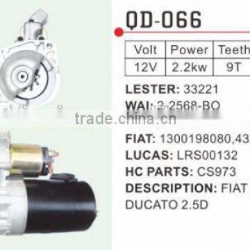 Fiat ducato starter motor 1300198080 43251487 Lester 33221 Wai 2-2568-BO Bosch 0-001-218-159 Lucas LRS00132