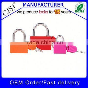 More colors brass padlock with plastic surface waterproof lock