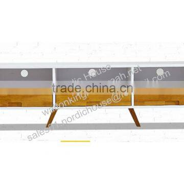 Best Sell!! Scandinavian Style, White Paint Carcass, Oak Drawer Front, Swedish Design TV Stand Quality Choice
