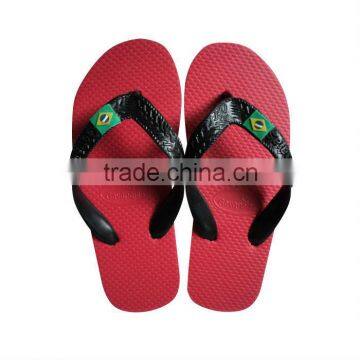 Brazil market women flip flops embossed logo on sole and strap