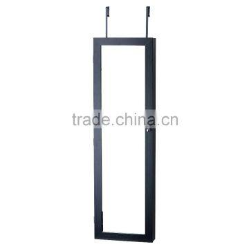 Cheap bedroom wall mounted black jewelry armoire back of door