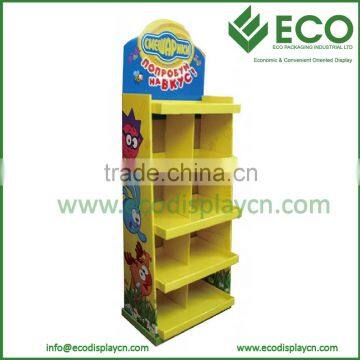 Corrugated Cardboard Retail Floor Lantem Display Stand With Shelf photo-5