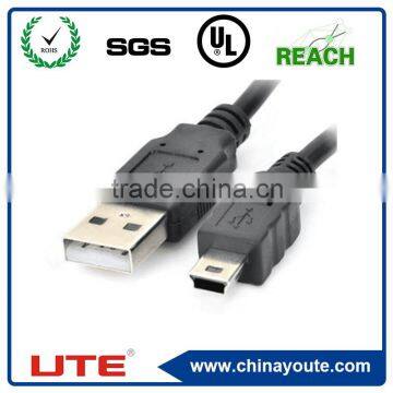 USB AM TO Mini USB 5P BM L=2/1.5/0.5M OD=4.5