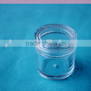 10g PS plastic cosmetic jar cream jar ,transparent cream ja