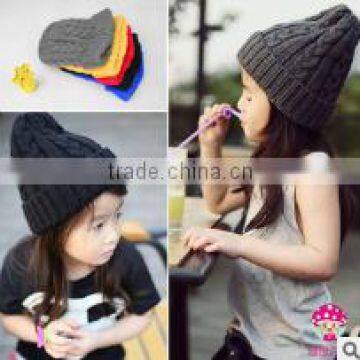 girls beanie knitted hat for winter