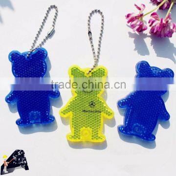 bear shape reflective keychain with logo printing for promotion                        
                                                Quality Choice