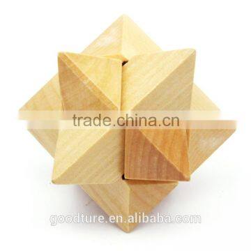 2015 Hot Sale Wooden IQ Intelligent Puzzle Magic Puzzle Kongming Lock Brain Teaser Model Number GAD1078 photo-2