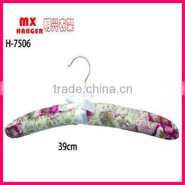 2014 Mingxing satin padded hanger,clothes satin hangers