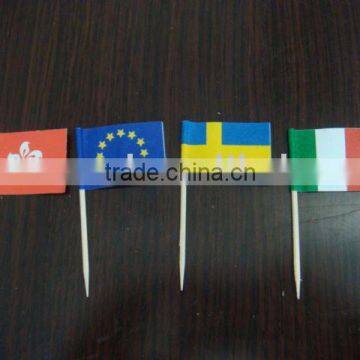 wooden flag pick