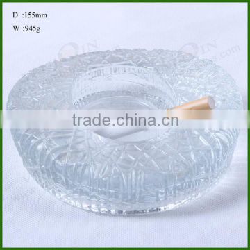 Bird's Nest Shape Glass Ashtray