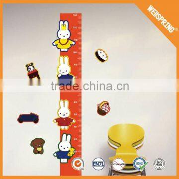 Home decor removable eco-friendly height scale with kids photo wall sticker