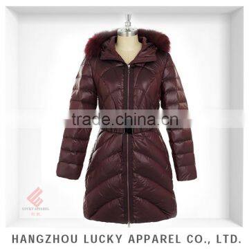 european style lady fashion real raccoon fur winter 2015 duck down coat LK15039