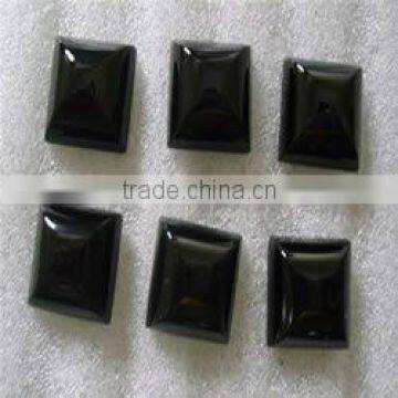 black onyx square cabochons,black agate cabochons,