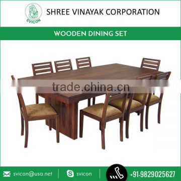 Contemporary Style Wooden Dining Table Set for Large Family at Low Price