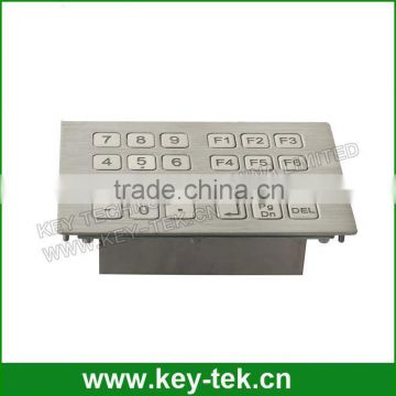 20 flat keys brushed stainless steel keypad with dot matrix interface