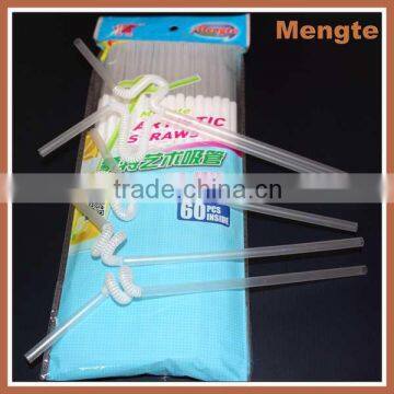 Long Transparent Artistic Honey Plastic Drink Straw