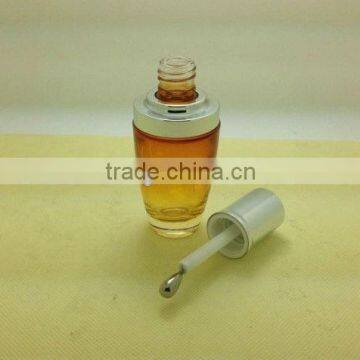 high quality printed glass cosmetic essential oil bottle, essential oil bottle with cap, essential oil bottle with cap