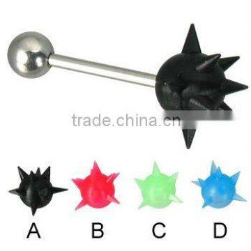 Silicone Spiky Sphere Tongue Ring