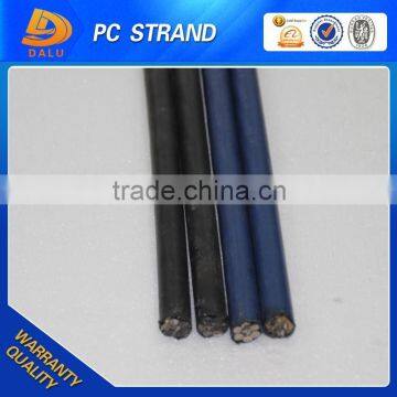 High Tensile 7 Wire 12.7mm PC Unbonded Strand With Blue or Black Color Coating