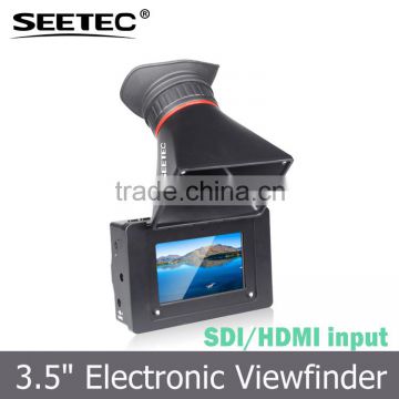 Electronic viewfinder 3.5 inch 3G-SDI HDMI input external battery plate for cinema and broadcasting