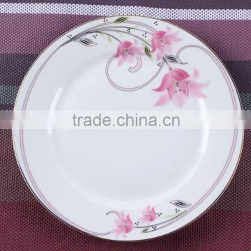 Linyi fine new bone china elegant dinner plate, hongshun porcelain dinnerwares